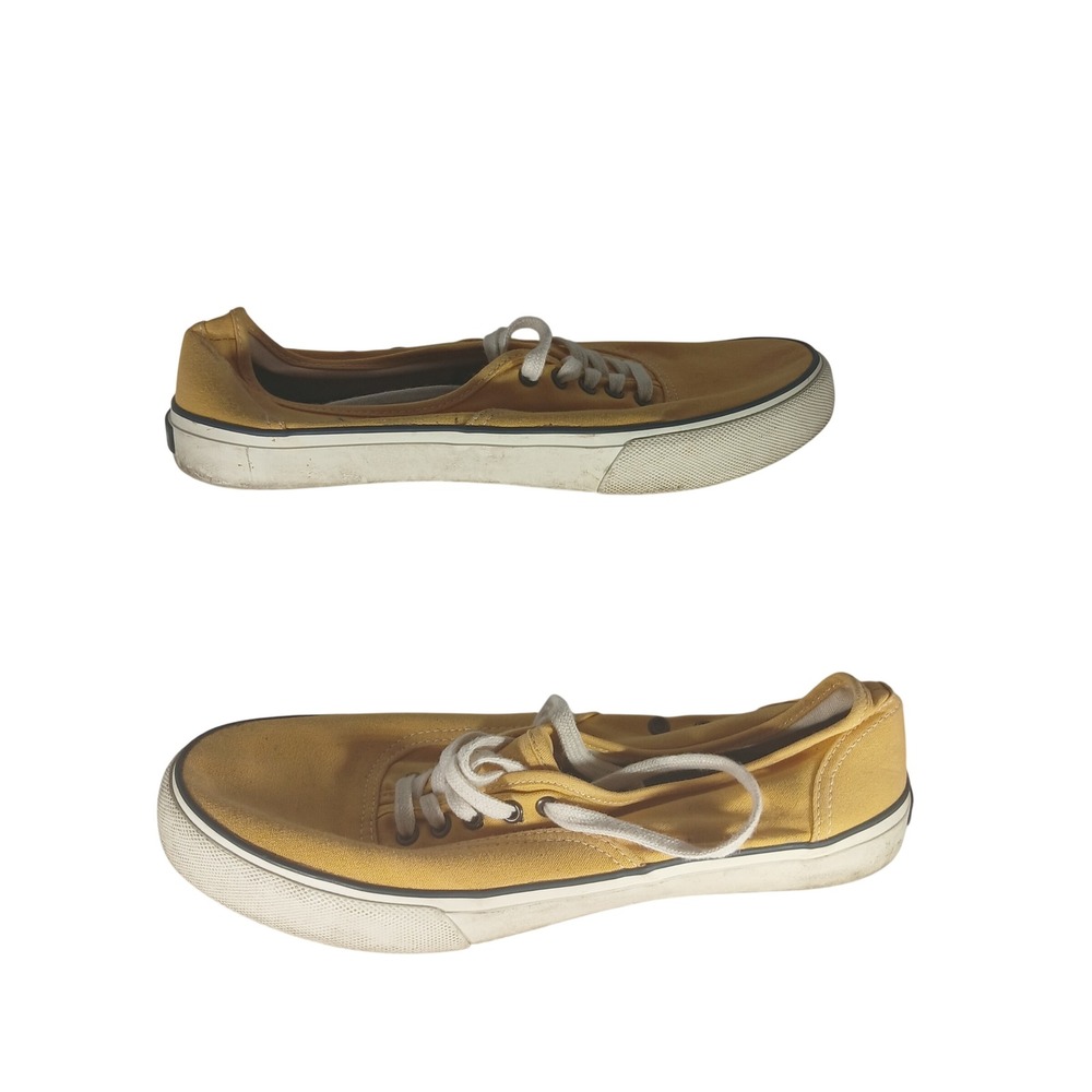 American Eagle Canva Sneakers 10 Mustard Yellow Low Top Skater Casual Deck Shoes